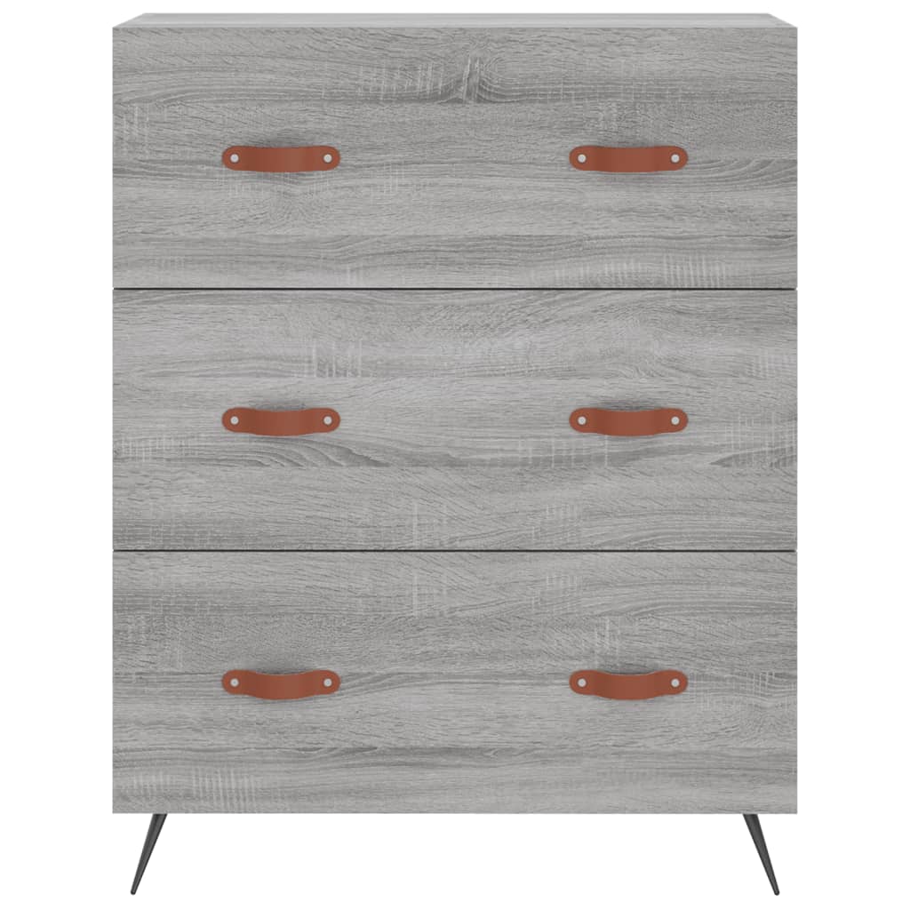 vidaXL Highboard Grey Sonoma 69.5x34x180 cm Engineered Wood
