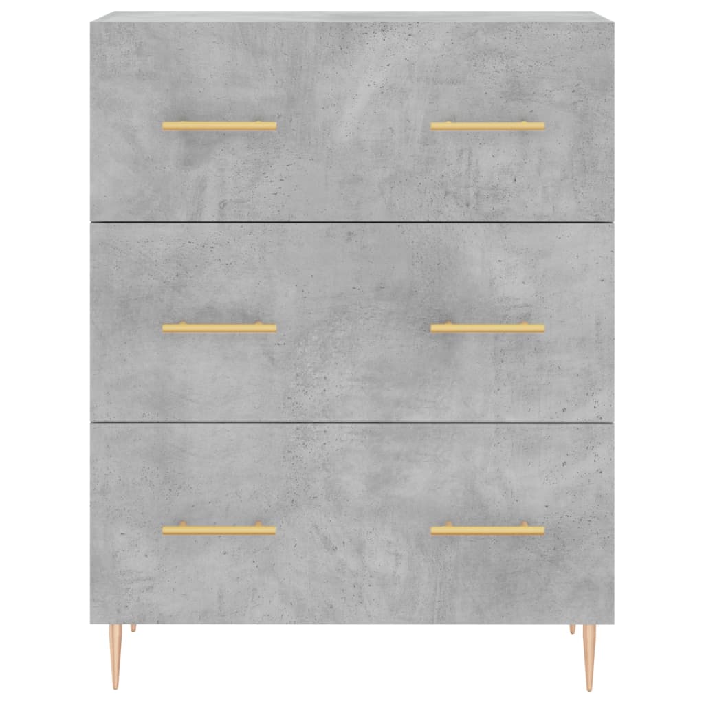vidaXL Highboard Concrete Grey 69,5x34x180 cm Engineered Wood