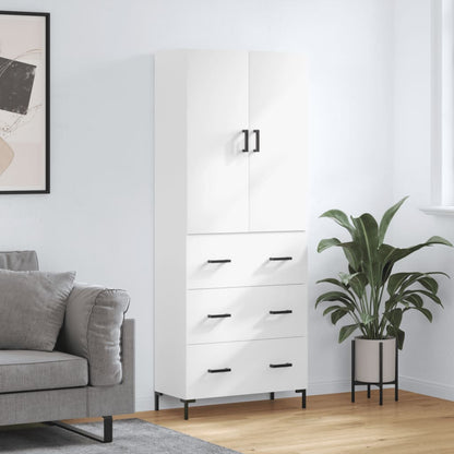 vidaXL Highboard White 69,5x34x180 cm Engineered Wood