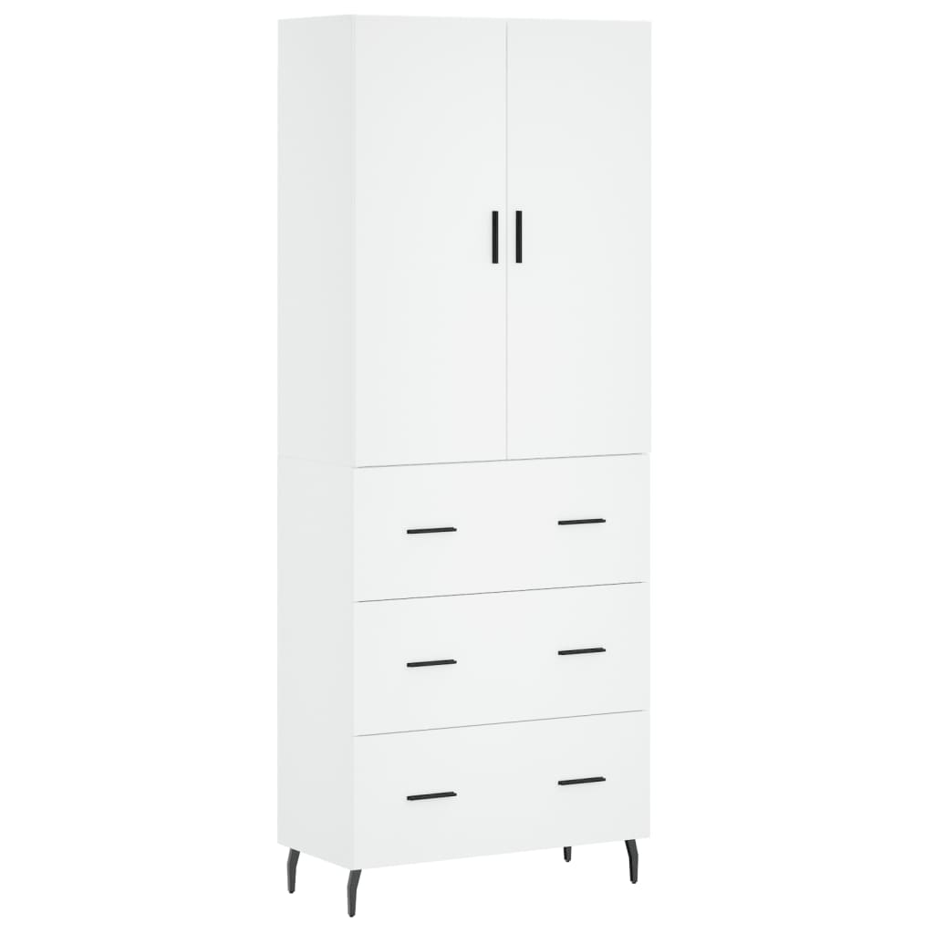 vidaXL Highboard White 69,5x34x180 cm Engineered Wood