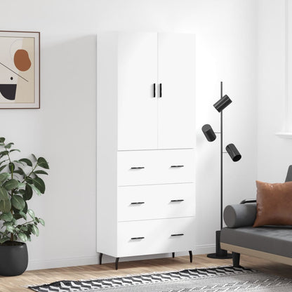 vidaXL Highboard White 69,5x34x180 cm Engineered Wood