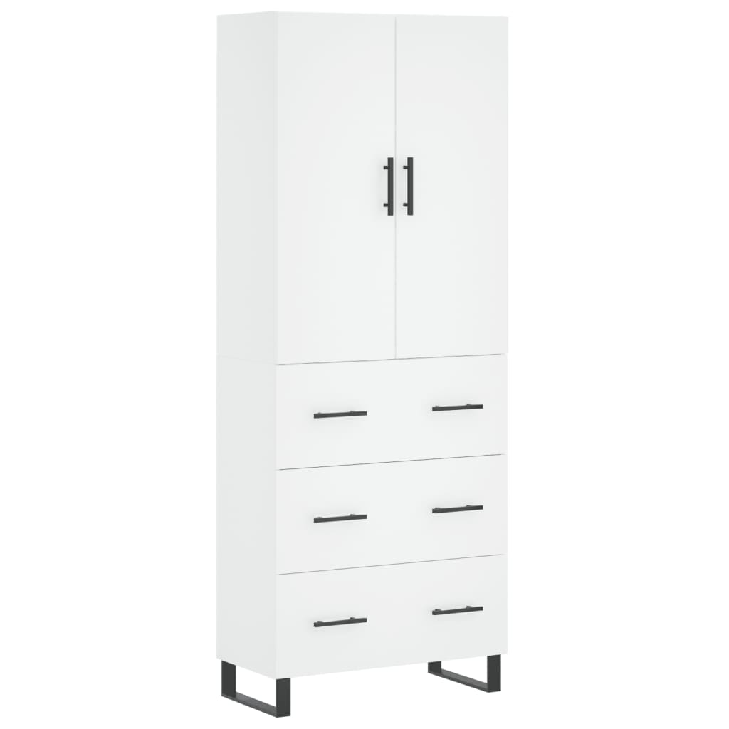 vidaXL Highboard White 69,5x34x180 cm Engineered Wood