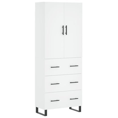 vidaXL Highboard White 69,5x34x180 cm Engineered Wood