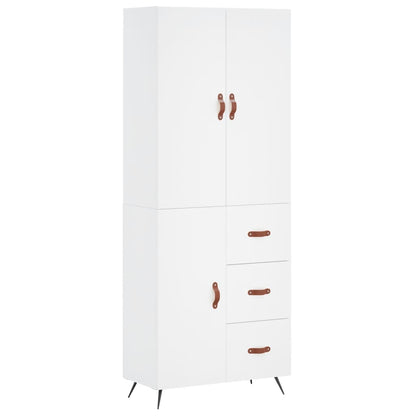 vidaXL Highboard White 69,5x34x180 cm Engineered Wood