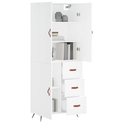 vidaXL Highboard White 69,5x34x180 cm Engineered Wood