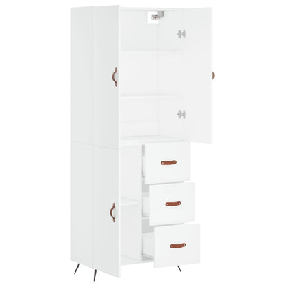vidaXL Highboard White 69,5x34x180 cm Engineered Wood