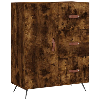 vidaXL Highboard Smoked Oak 69.5x34x180 cm Engineered Wood