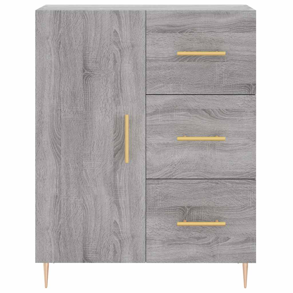 vidaXL Highboard Grey Sonoma 69,5x34x180 cm Engineered Wood
