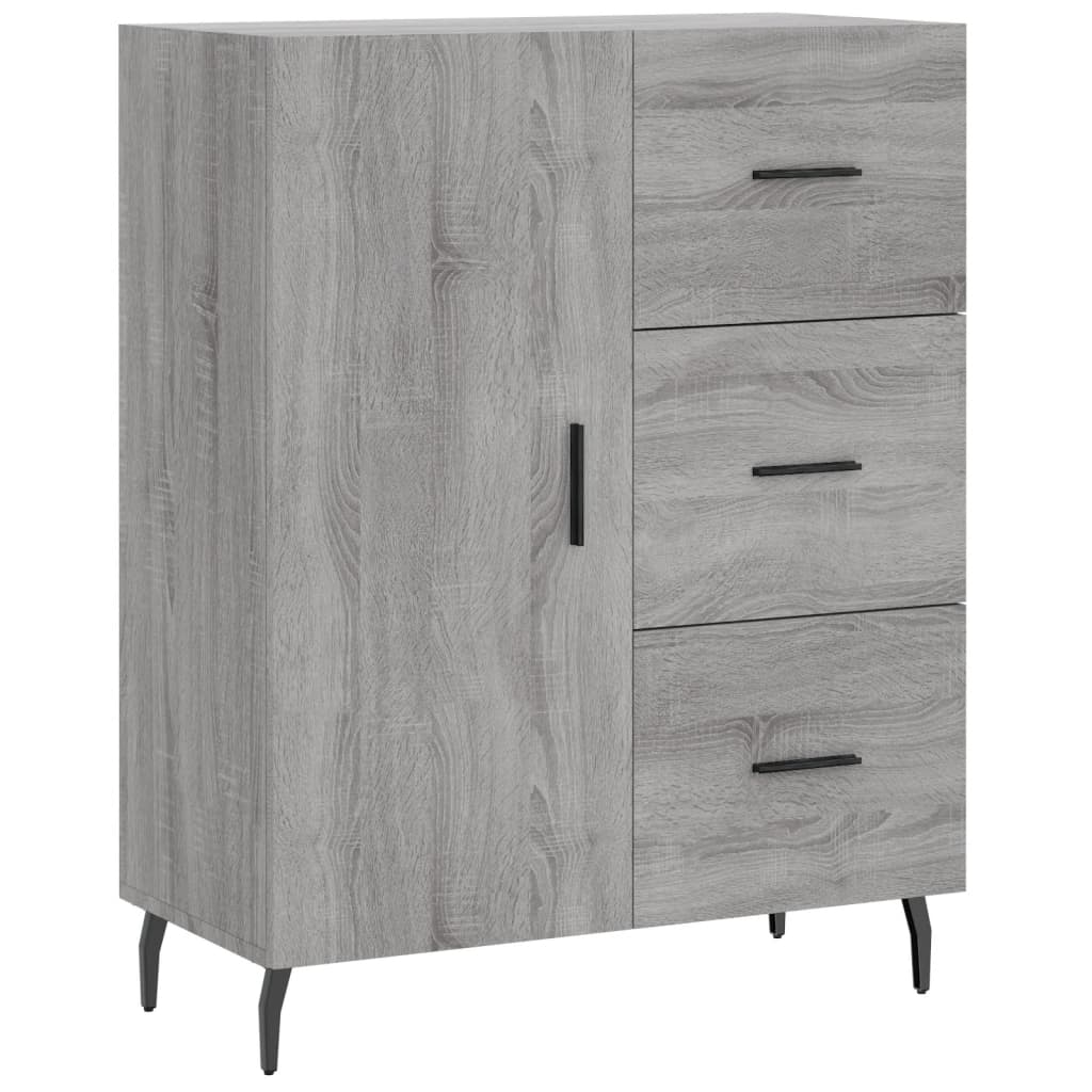 vidaXL Highboard Grey Sonoma 69,5x34x180 cm Engineered Wood