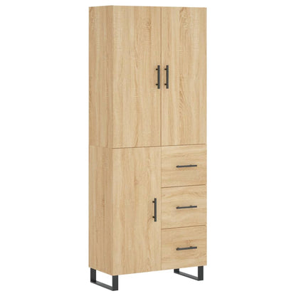 vidaXL Highboard Sonoma Oak 69,5x34x180 cm Engineered Wood