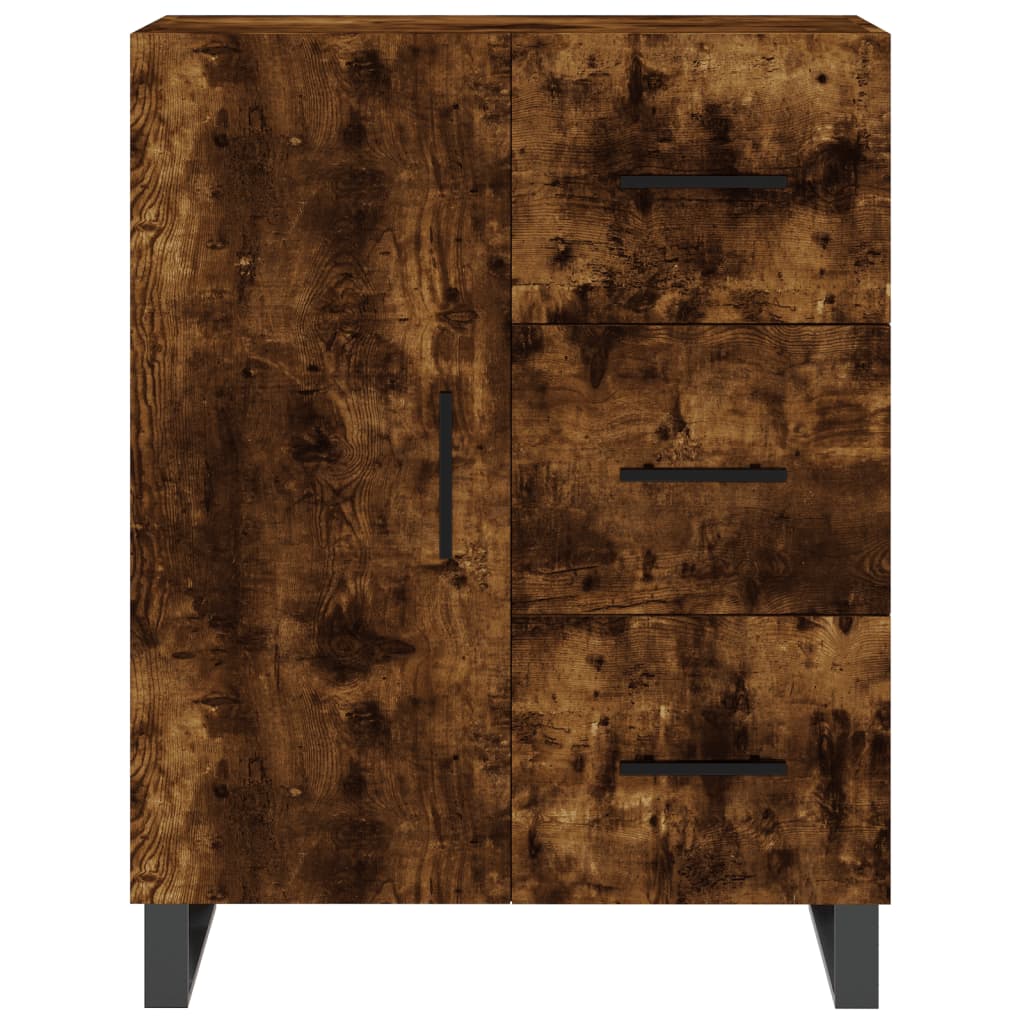 vidaXL Highboard Smoked Oak 69.5x34x180 cm Engineered Wood
