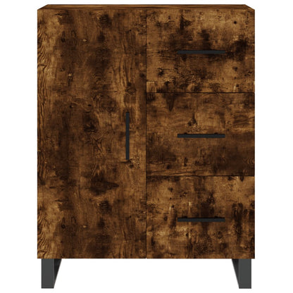 vidaXL Highboard Smoked Oak 69.5x34x180 cm Engineered Wood