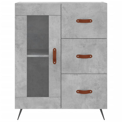 vidaXL Highboard Concrete Grey 69,5x34x180 cm Engineered Wood