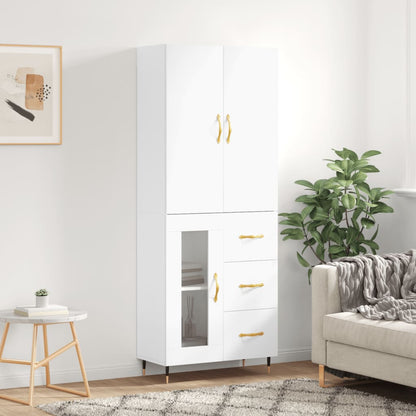 vidaXL Highboard White 69.5x34x180 cm Engineered Wood