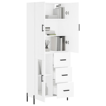vidaXL Highboard White 69.5x34x180 cm Engineered Wood