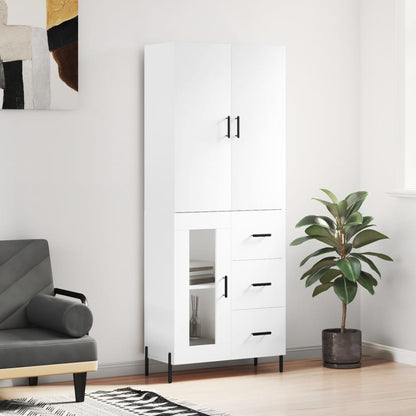 vidaXL Highboard White 69,5x34x180 cm Engineered Wood