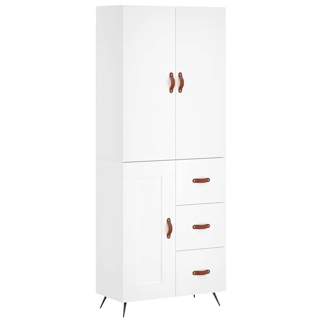 vidaXL Highboard White 69.5x34x180 cm Engineered Wood