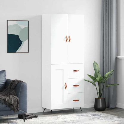 vidaXL Highboard White 69.5x34x180 cm Engineered Wood