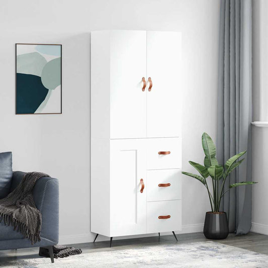 vidaXL Highboard White 69.5x34x180 cm Engineered Wood