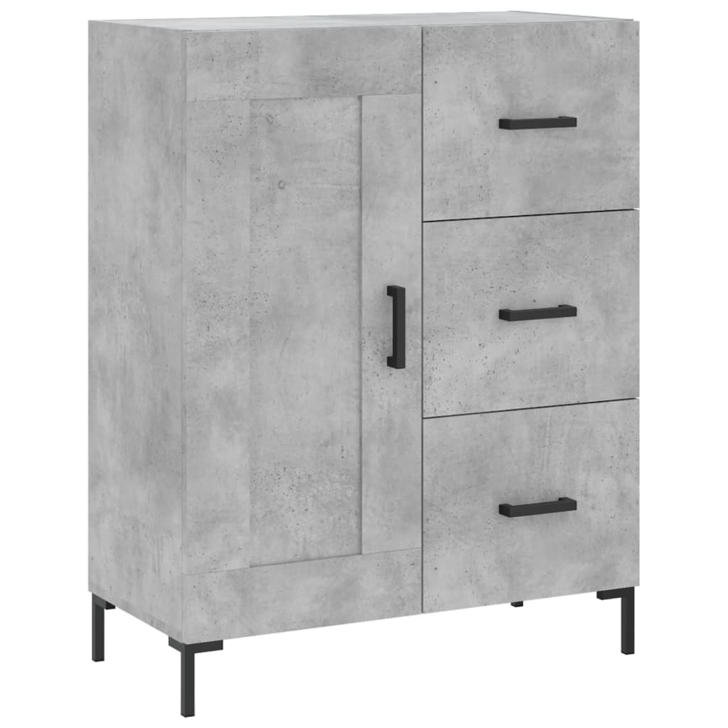 vidaXL Highboard Concrete Grey 69.5x34x180 cm Engineered Wood
