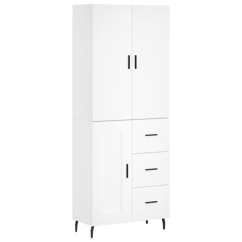 vidaXL Highboard White 69.5x34x180 cm Engineered Wood