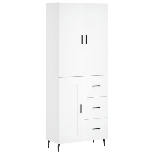 vidaXL Highboard White 69,5x34x180 cm Engineered Wood