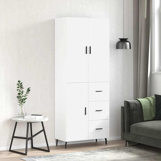 vidaXL Highboard White 69,5x34x180 cm Engineered Wood