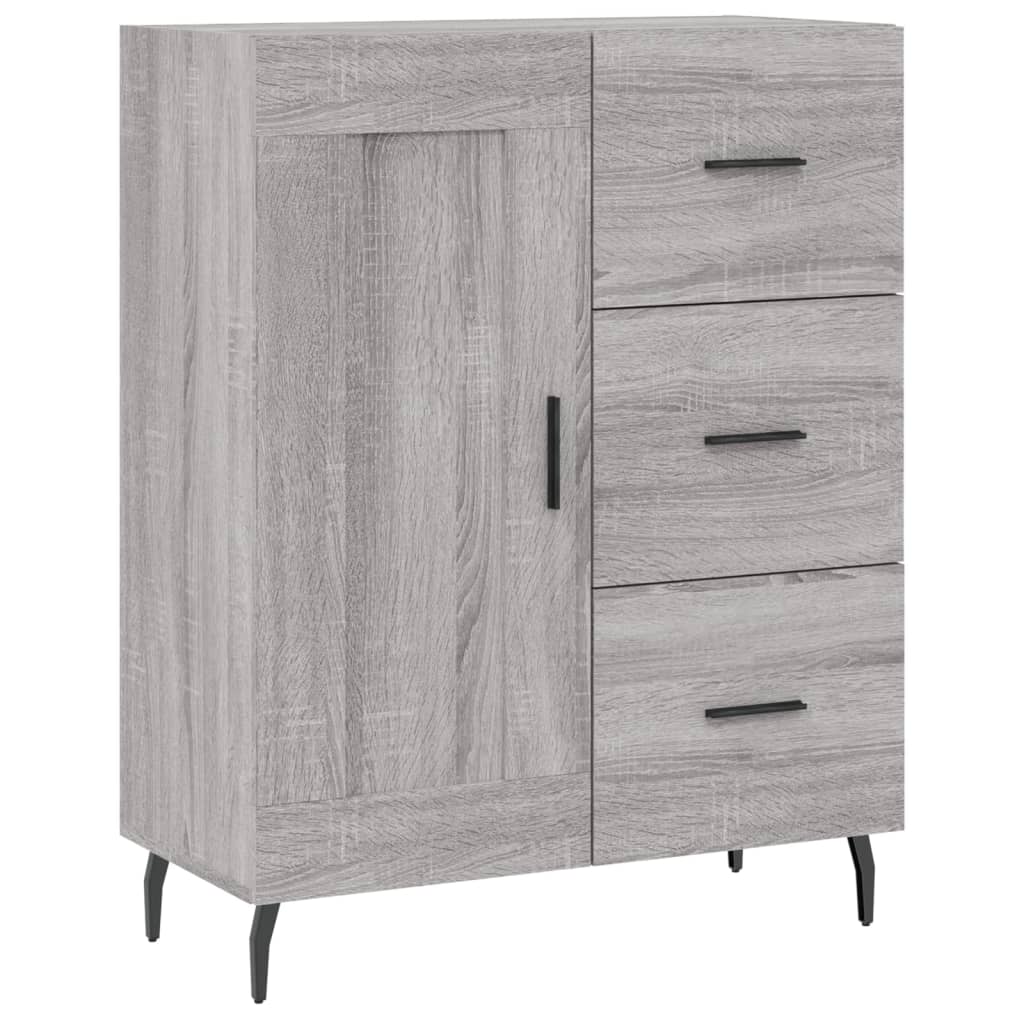 vidaXL Highboard Grey Sonoma 69,5x34x180 cm Engineered Wood