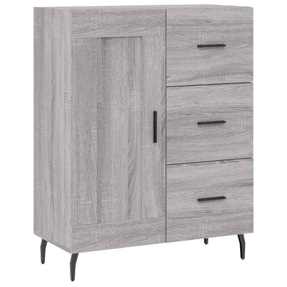 vidaXL Highboard Grey Sonoma 69,5x34x180 cm Engineered Wood