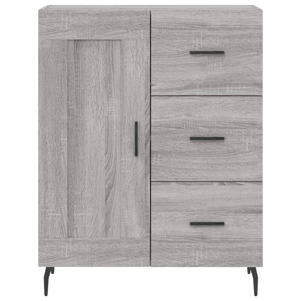 vidaXL Highboard Grey Sonoma 69,5x34x180 cm Engineered Wood