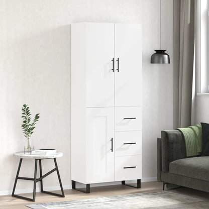 vidaXL Highboard White 69,5x34x180 cm Engineered Wood