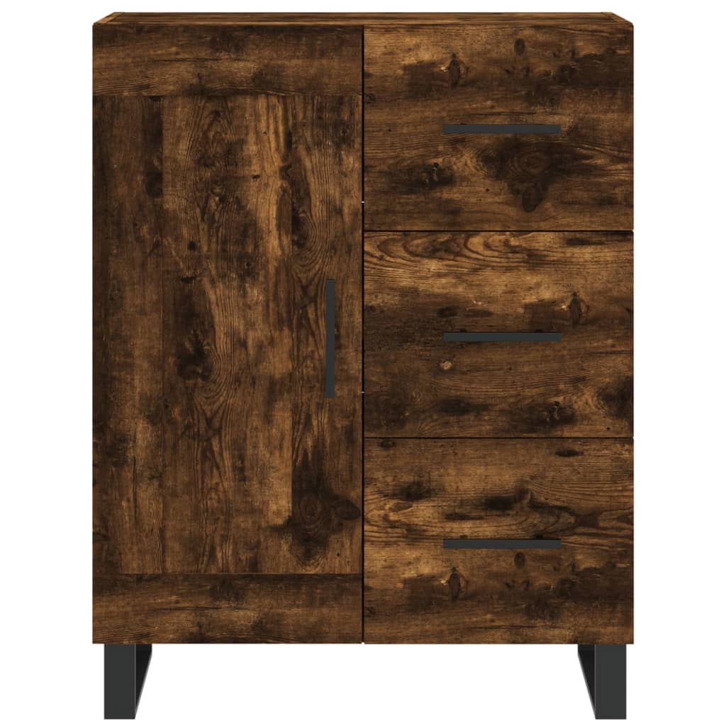 vidaXL Highboard Smoked Oak 69.5x34x180 cm Engineered Wood