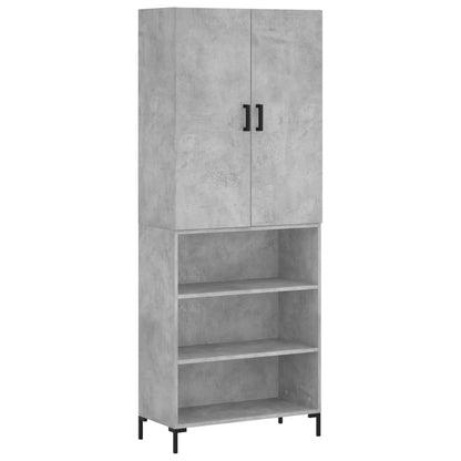 vidaXL Highboard Concrete Grey 69,5x34x180 cm Engineered Wood