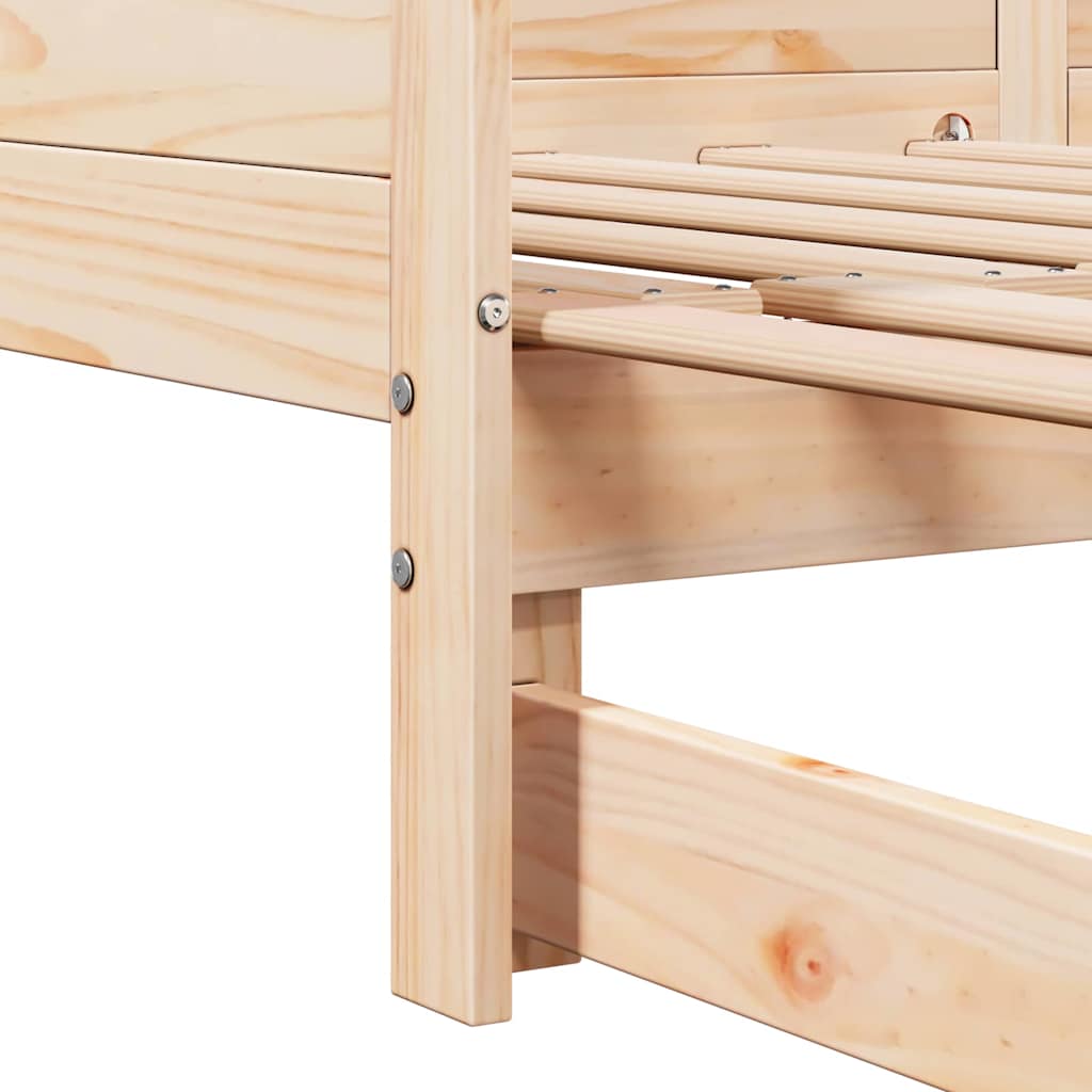 vidaXL Pull-out Day Bed Brown 203.5 x 184 x 56.5 cm Solid Pine Wood