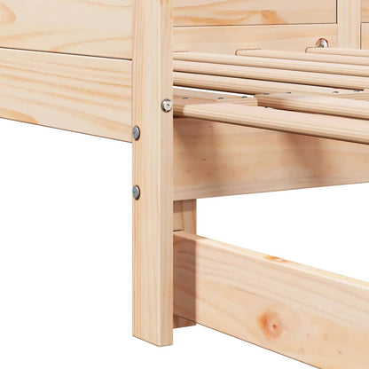 vidaXL Pull-out Day Bed Brown 203.5 x 184 x 56.5 cm Solid Pine Wood