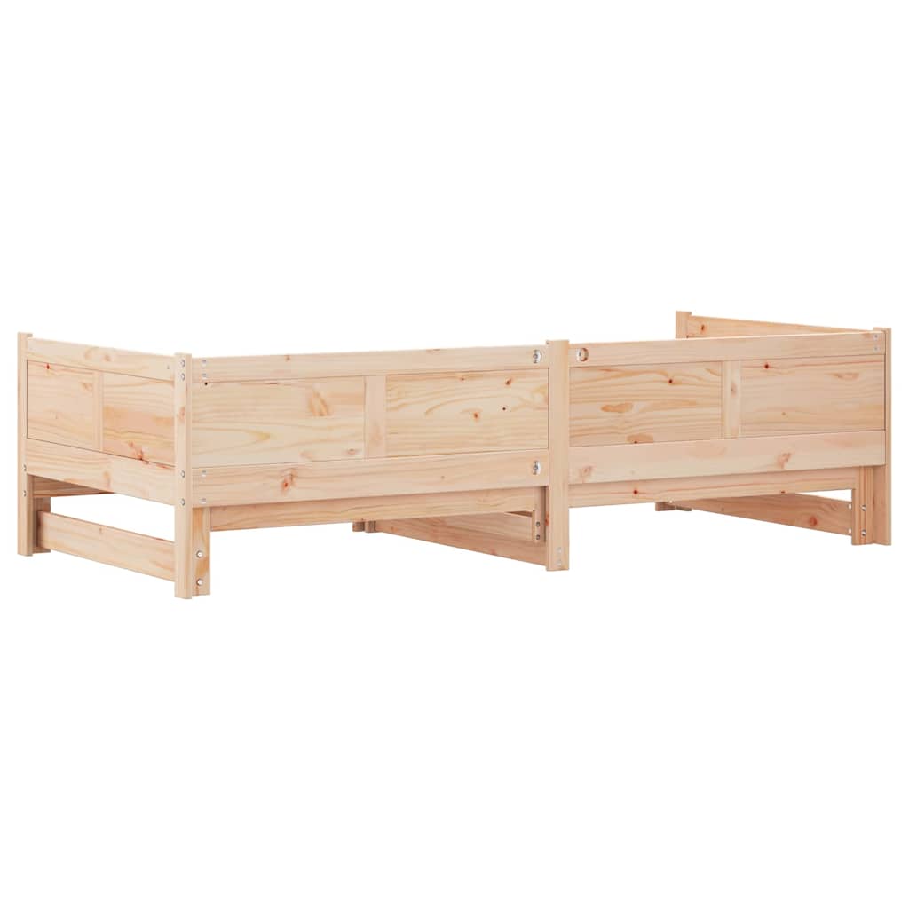 vidaXL Pull-out Day Bed Brown 203.5 x 184 x 56.5 cm Solid Pine Wood