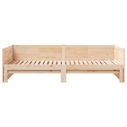 vidaXL Pull-out Day Bed Brown 203.5 x 184 x 56.5 cm Solid Pine Wood