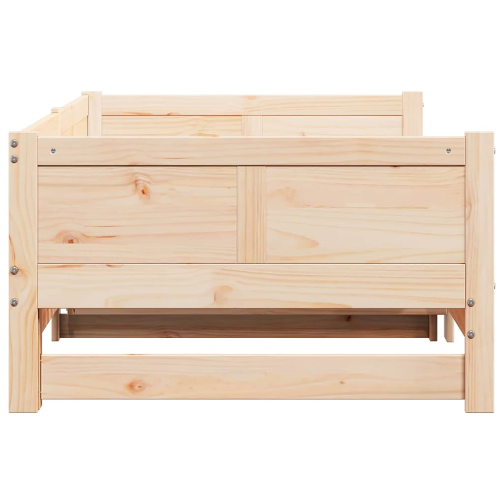 vidaXL Pull-out Day Bed Brown 203.5 x 184 x 56.5 cm Solid Pine Wood