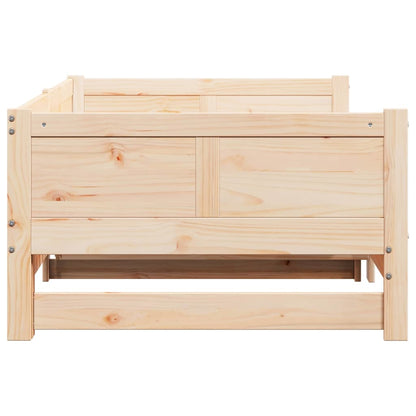 vidaXL Pull-out Day Bed Brown 203.5 x 184 x 56.5 cm Solid Pine Wood