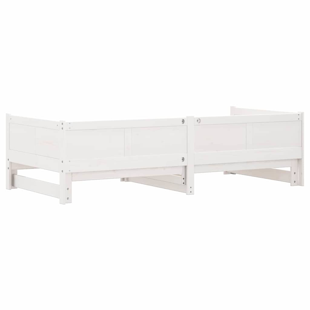 vidaXL Pull-out Day Bed White 203.5 x 184 x 56.5 cm Solid Pine Wood