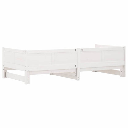 vidaXL Pull-out Day Bed White 203.5 x 184 x 56.5 cm Solid Pine Wood