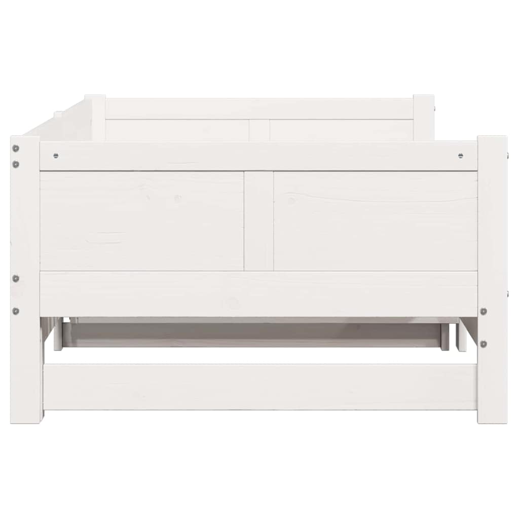 vidaXL Pull-out Day Bed White 203.5 x 184 x 56.5 cm Solid Pine Wood