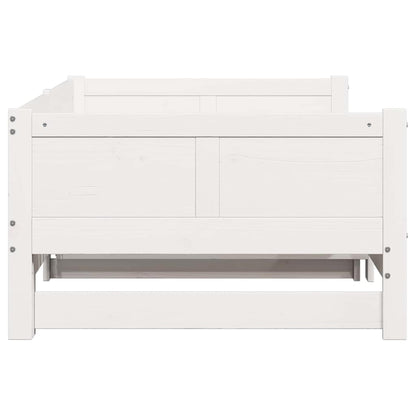 vidaXL Pull-out Day Bed White 203.5 x 184 x 56.5 cm Solid Pine Wood