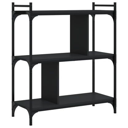 vidaXL Bookcase 3-Tier Black 76x32x88 cm Engineered Wood