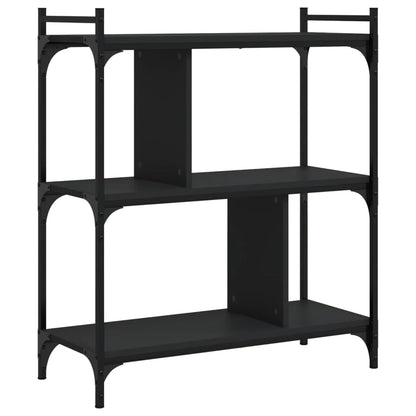 vidaXL Bookcase 3-Tier Black 76x32x88 cm Engineered Wood