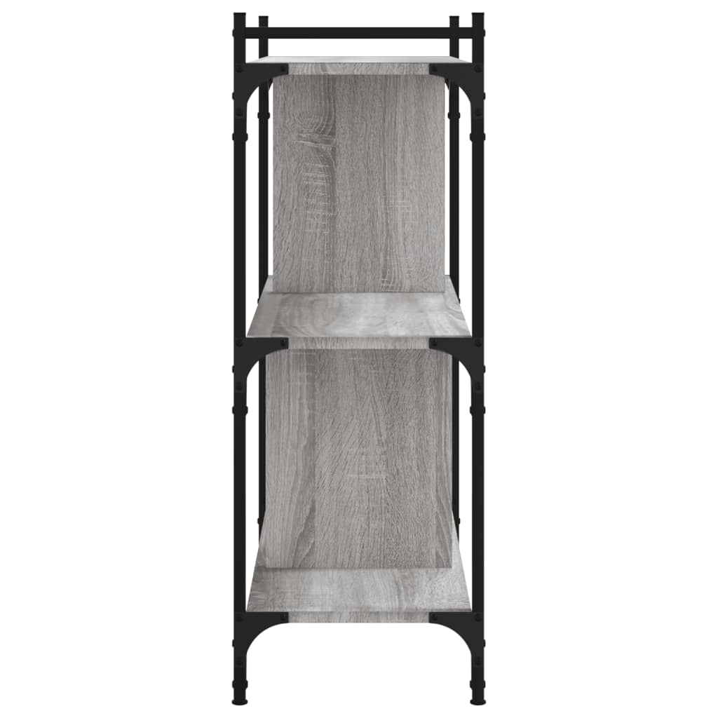 vidaXL Bookcase 3-Tier Grey Sonoma 76x32x88 cm Engineered Wood