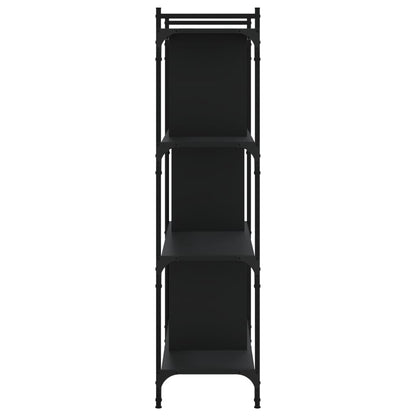 vidaXL Bookcase 4-Tier Black 76x32x123 cm Engineered Wood