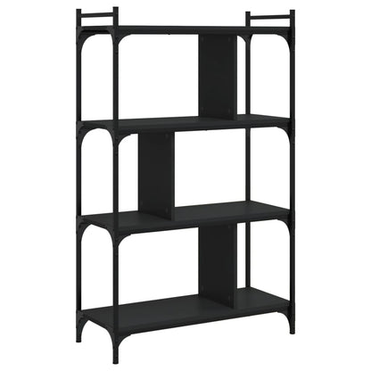 vidaXL Bookcase 4-Tier Black 76x32x123 cm Engineered Wood