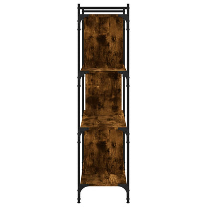 vidaXL Bookcase 4-Tier Smoked Oak 76x32x123 cm Engineered Wood