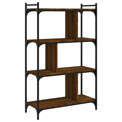vidaXL Bookcase 4-Tier Brown Oak 76x32x123 cm Engineered Wood